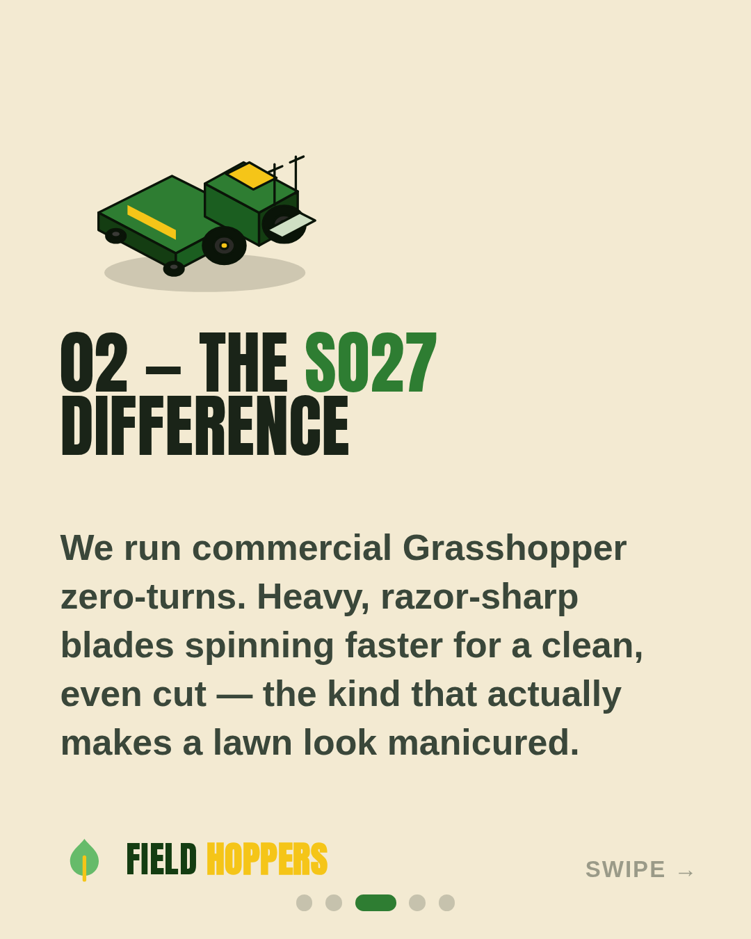 Commercial mowing — Field Hoppers